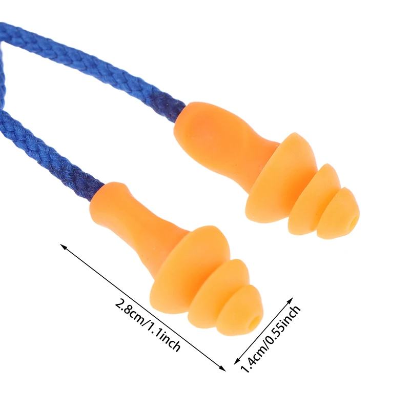 Labor Protection Noise Reduction Soft Silicone Corded Ear Plug Hearing Protection Safe Work Comfortable Earplugs Earmuff