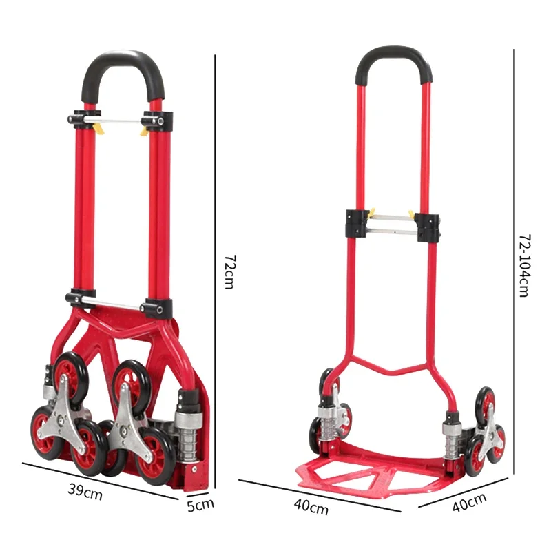 Steady-state luggage cart folding climbing portable lever trolley pulling goods shopping shopping small pull cart small trailer