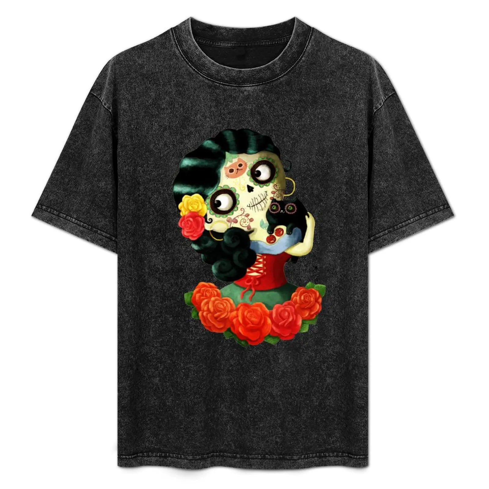 

Cute Mexican Day of The Dead Girl T-Shirt graphic t shirt vintage heavyweights sweat Clothing mens designer clothes