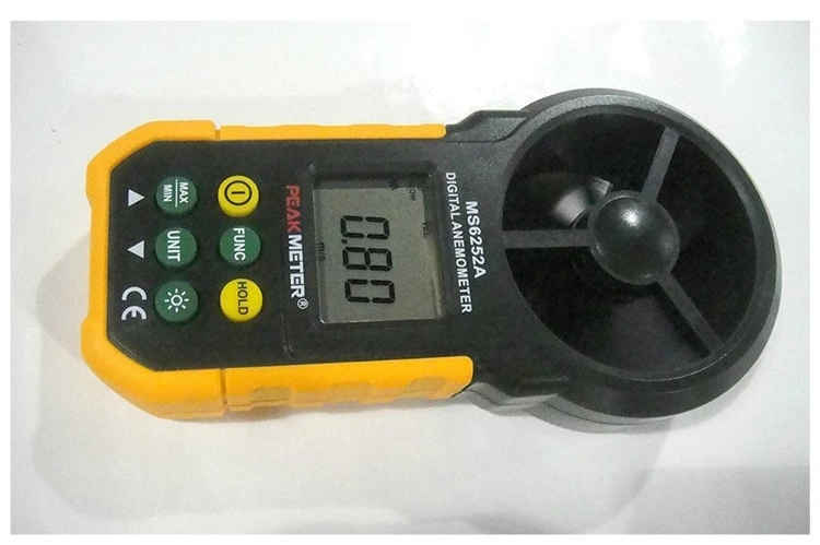 

Wind Speed and Temperature Display Measurement Meter Anemometer Gas Flow Rate Temperature Measurement Meter PM6252A Anemometer