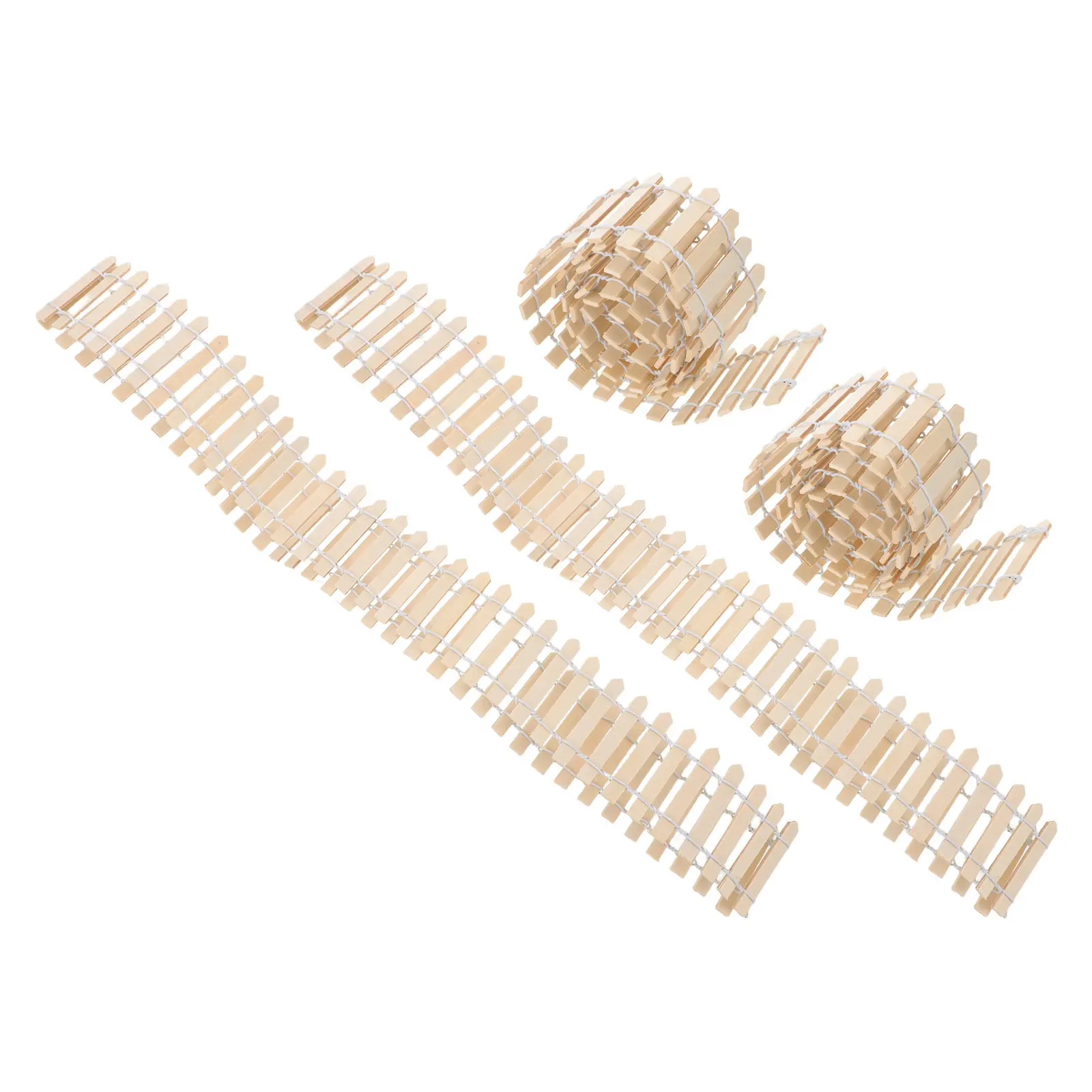 

4Pcs Miniature Picket Fence Decor for Fairy Garden Terrarium Bonsai Landscape DIY Mini Decorative Garden Edging Plastic