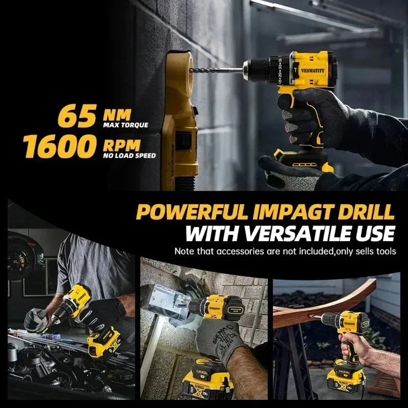 DCD805 Rechargeable Brushless Compact Hammer Drill Driver Lithium Battery High Torque Bare Tool For DEWALT Battery