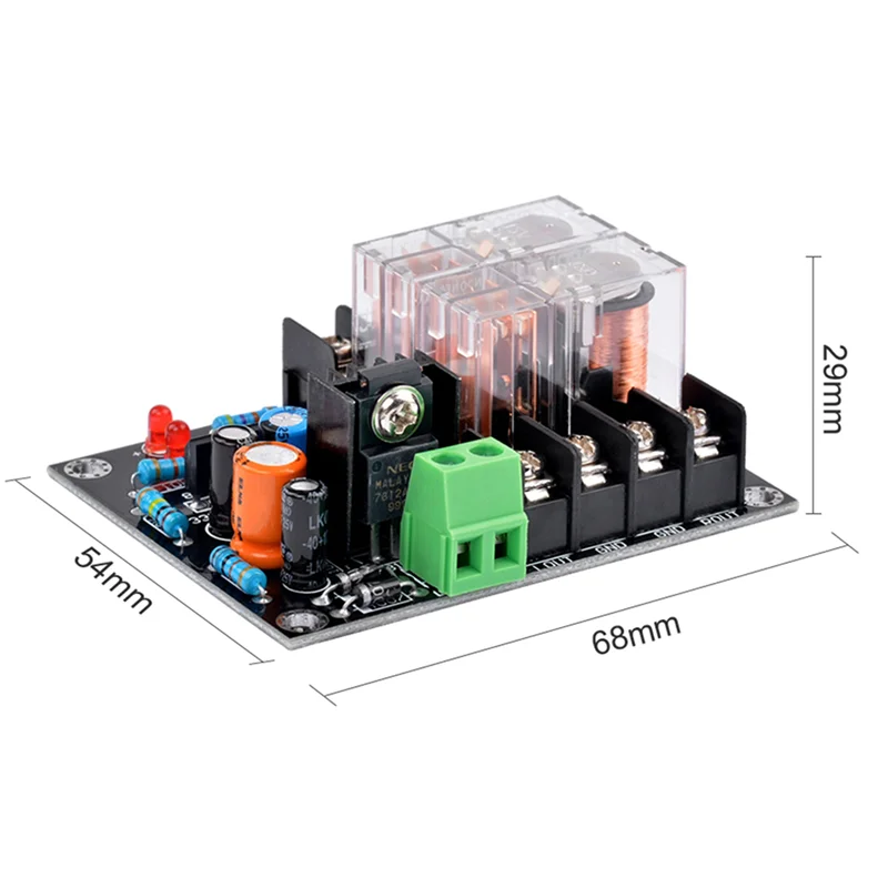 2x 12-18v upc1237 placa de proteção de alto-falante placa de proteção de alto-falante montar módulo boot atraso dc monitor-tce