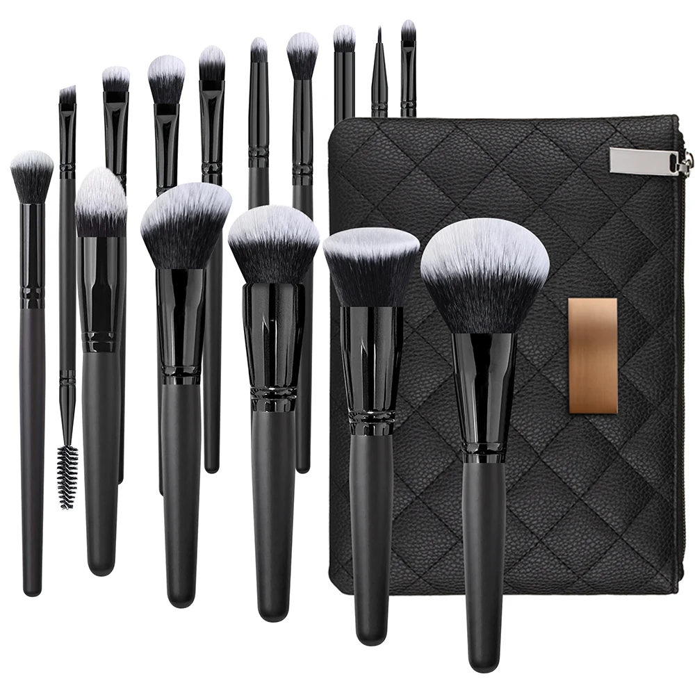 15 Stück profession elle Holzgriff Make-up Pinsel Set Foundation Puder Eyeliner Lidschatten Make-up Pinsel Schönheit kosmetische Werkzeuge