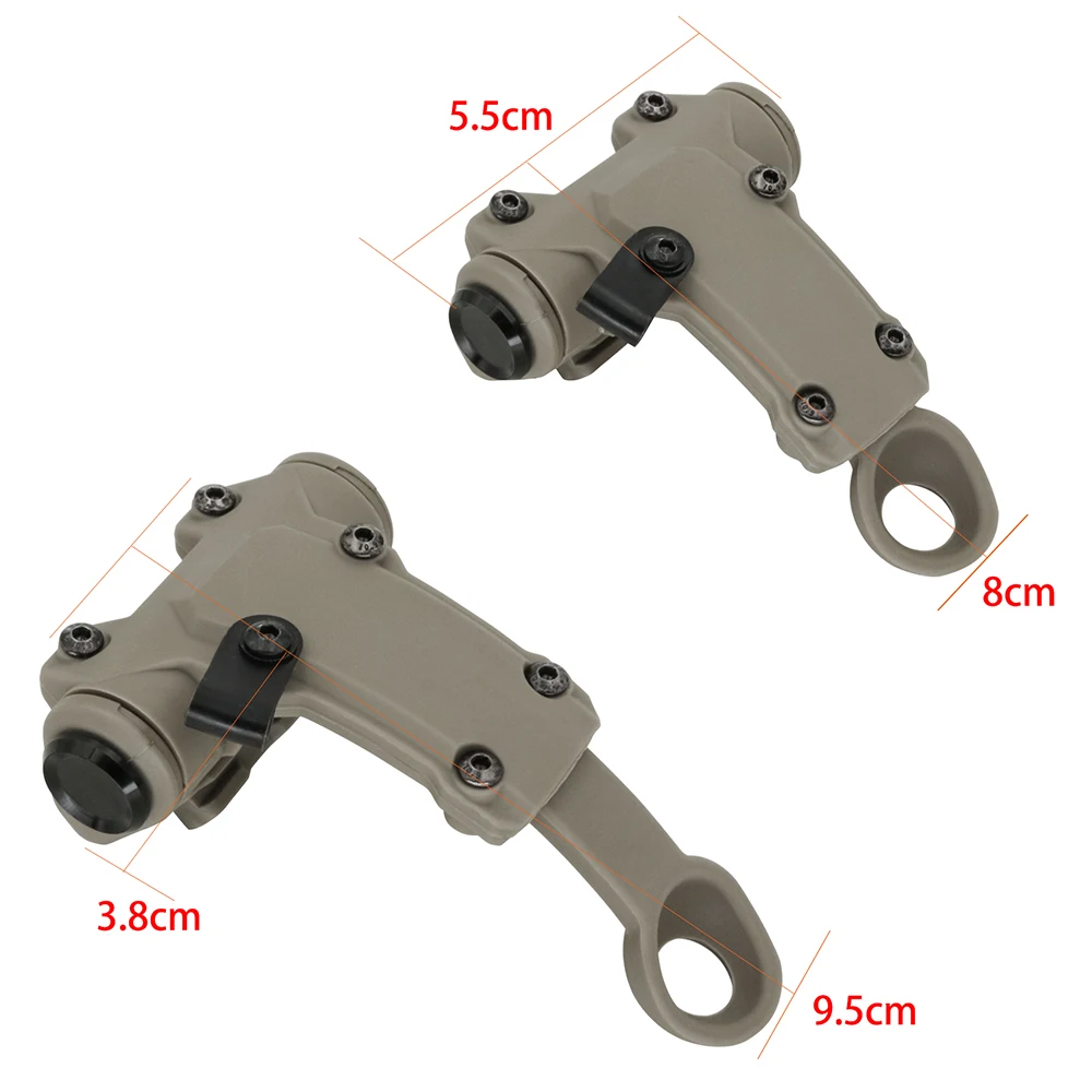 

For Wendy Rail T-Arm Mount Adapter Bracket, Compatible with RAC Tactical Headphones, Airsoft Sports Tactical Headphones