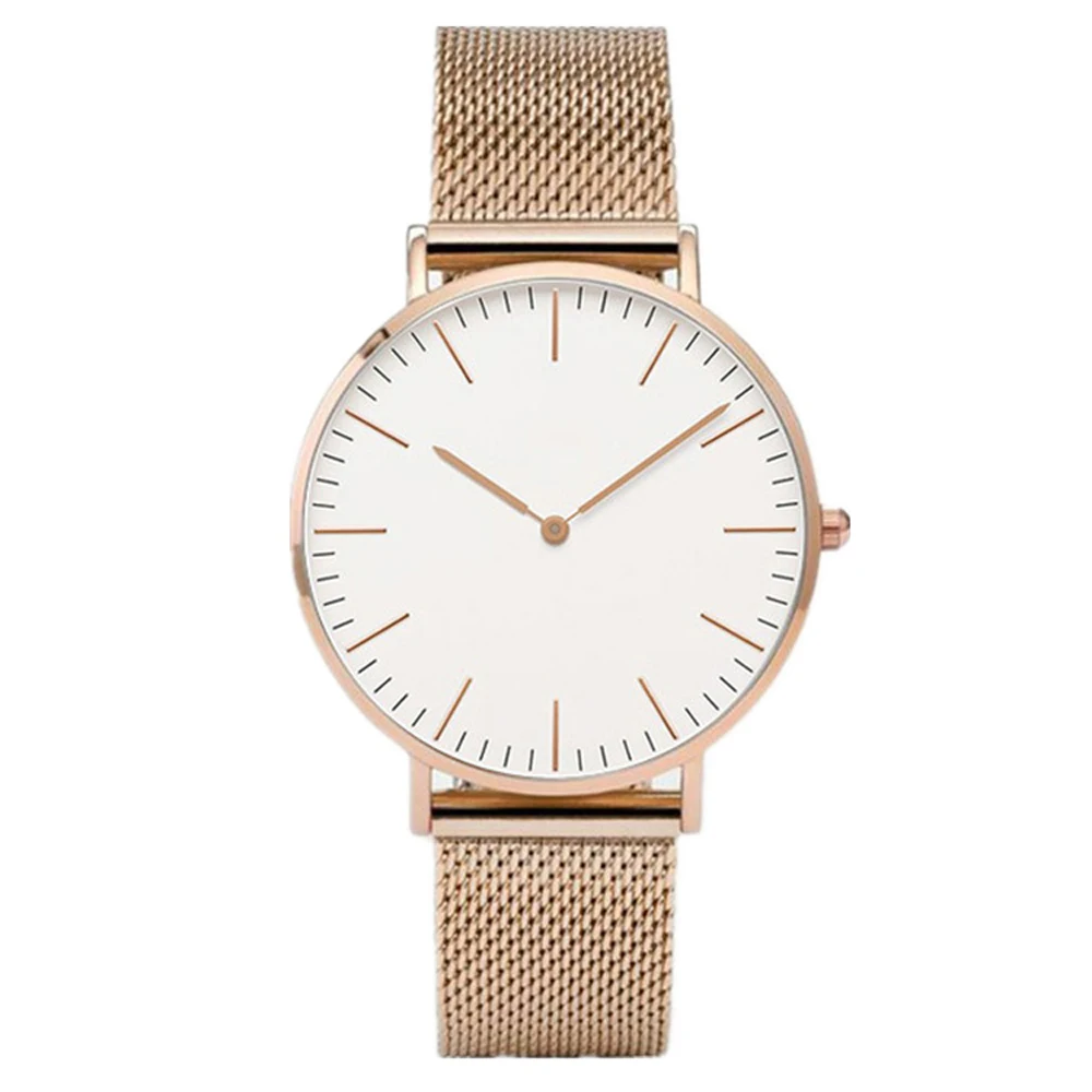 Reloj de lujo de oro rosa para mujer, pulsera de marca superior, reloj de cuarzo informal para mujer, reloj de pulsera de acero para mujer, reloj