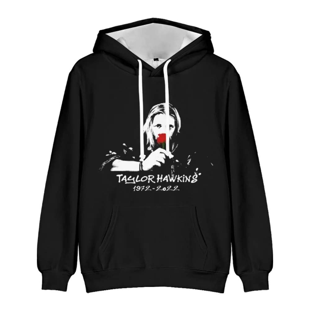 Rip Taylor Hawkins Hoodie Long Sleeve Sweatshirt Women Men's Hoodies Rest in Peace Black Hoodie Unisex Clothes