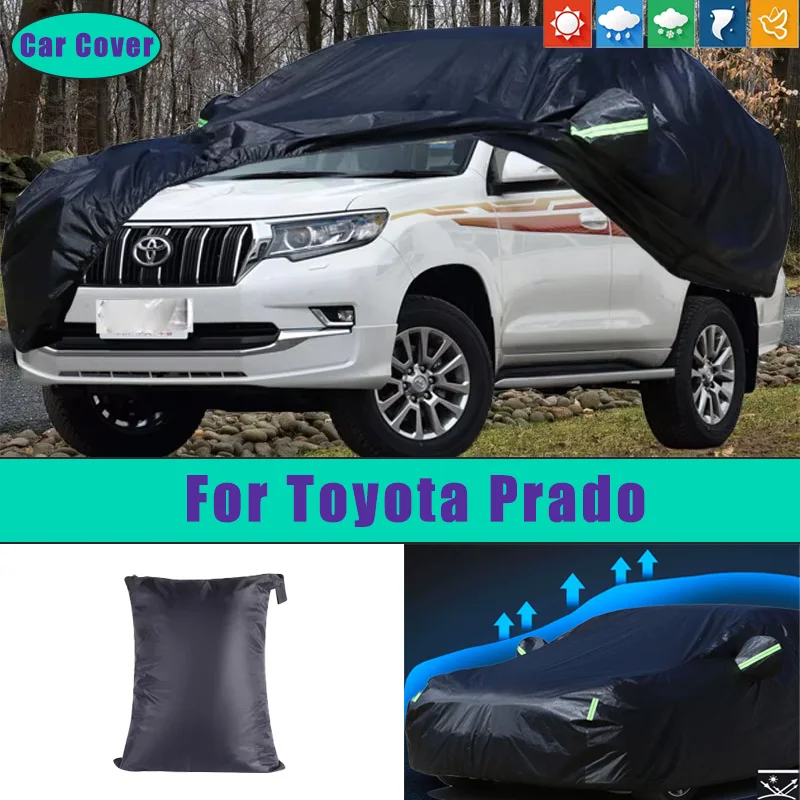 

Car Full Outer Covers Outdoor Waterproof Dustproof Sun Rain Snow Protection Exterior Car Accessories For Toyota Prado