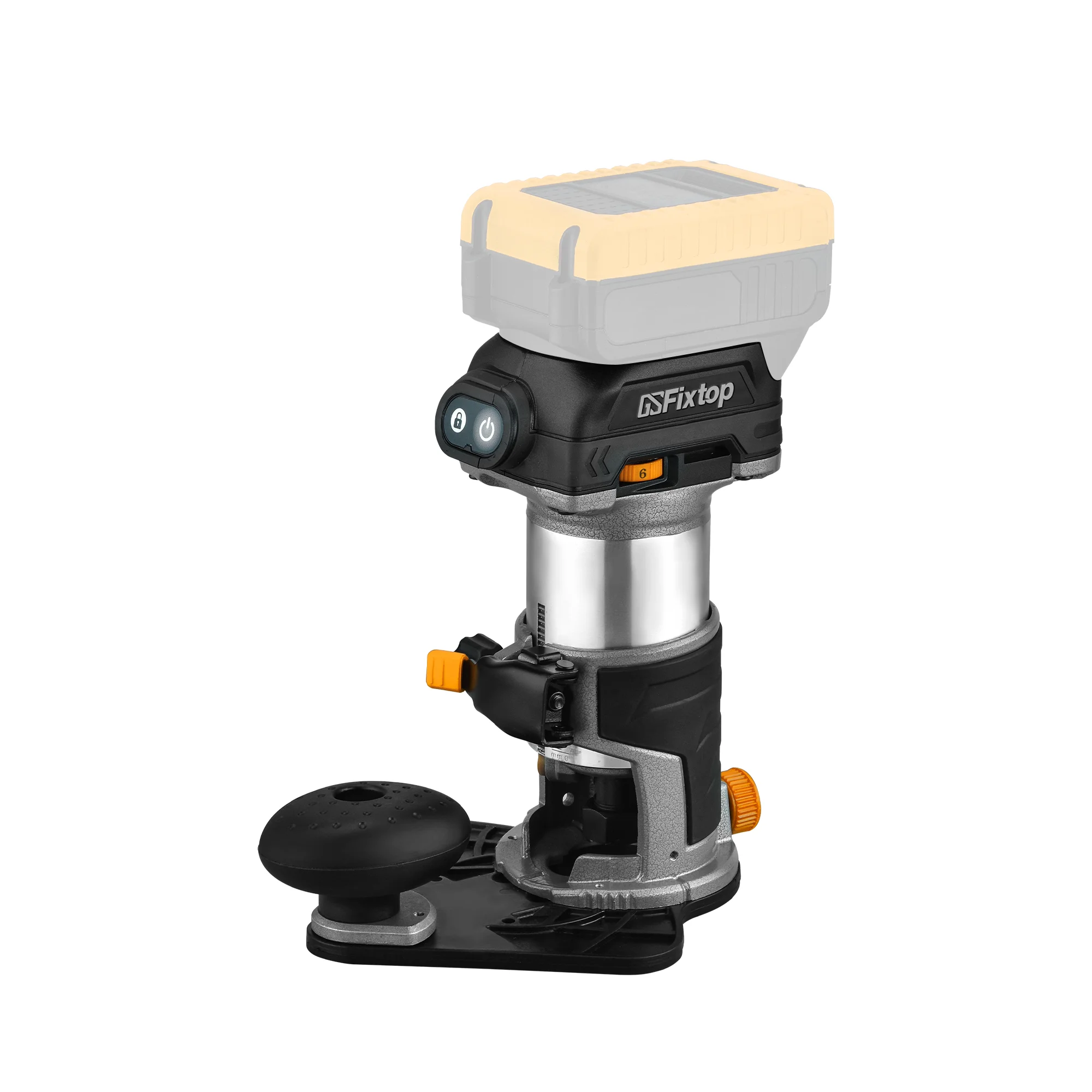21V Cordless Trimming Router 20mm Cutting Depth 6-10mm Chuck 10000-30000RPM Aluminum Base Woodworking Tool