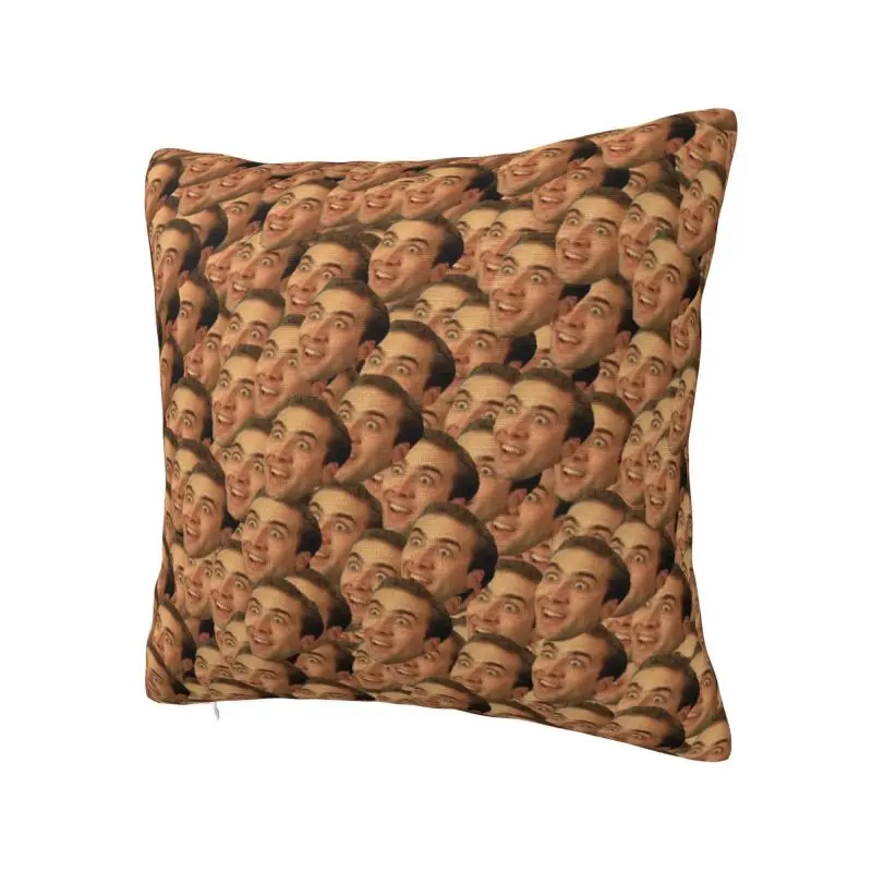 Custom Funny Nicolas Cage Meme Cushion Cover Soft Nordic Pillow Cases Decor Home