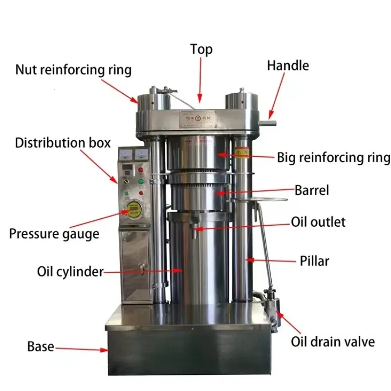 Automatic small scale hydraulic oil press machine of sesame walnut seeds and nuts for sale