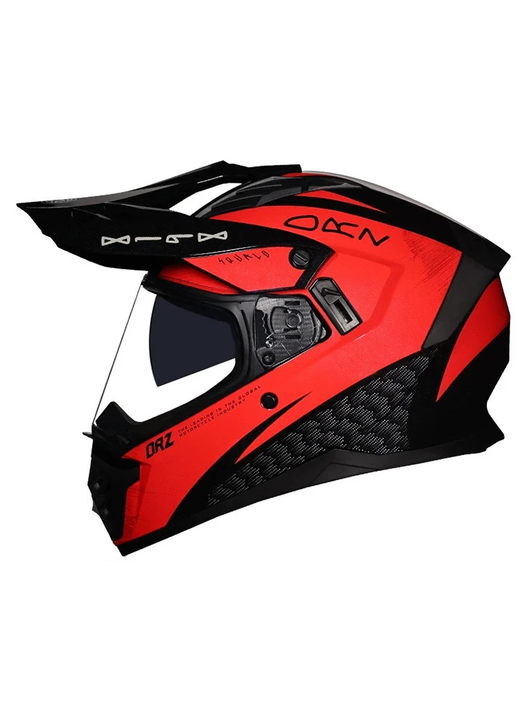AliExpress NONE Dual Lens Motorcycle Full Helmet Motocross Off Road Helmet Dirt Bike Racing Dirtbike Downhill AM DH Cross Off-road Helmet DOT