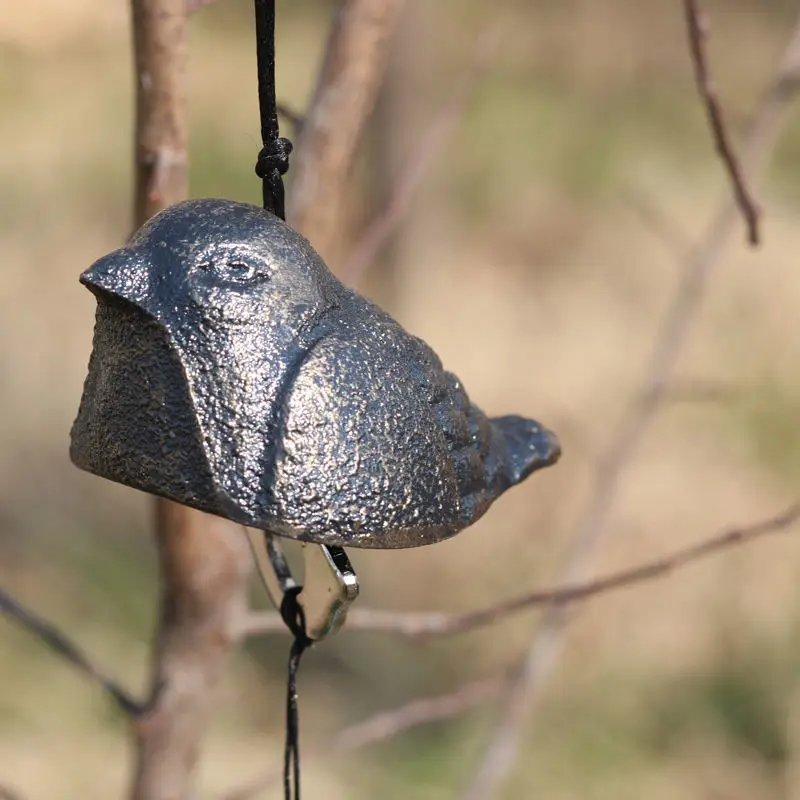 Japanese Style Cast Iron Wind Chime, Metal Decoration, Balcony, Outdoor, Courtyard, Temple Blessing Pendant, Bell