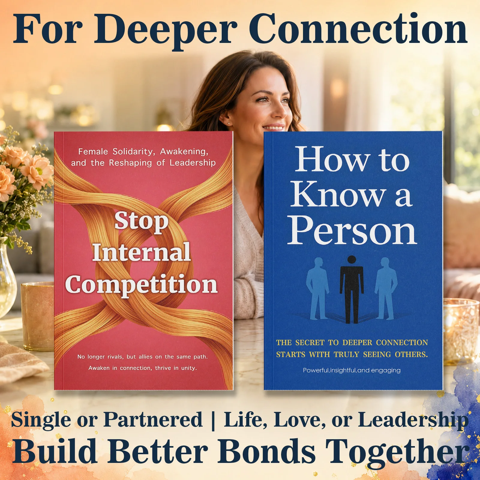 2-Book Women’s Leadership, Relationship Insight & Inner Growth Book Set, Includes Stop Internal Competition and How to Know a