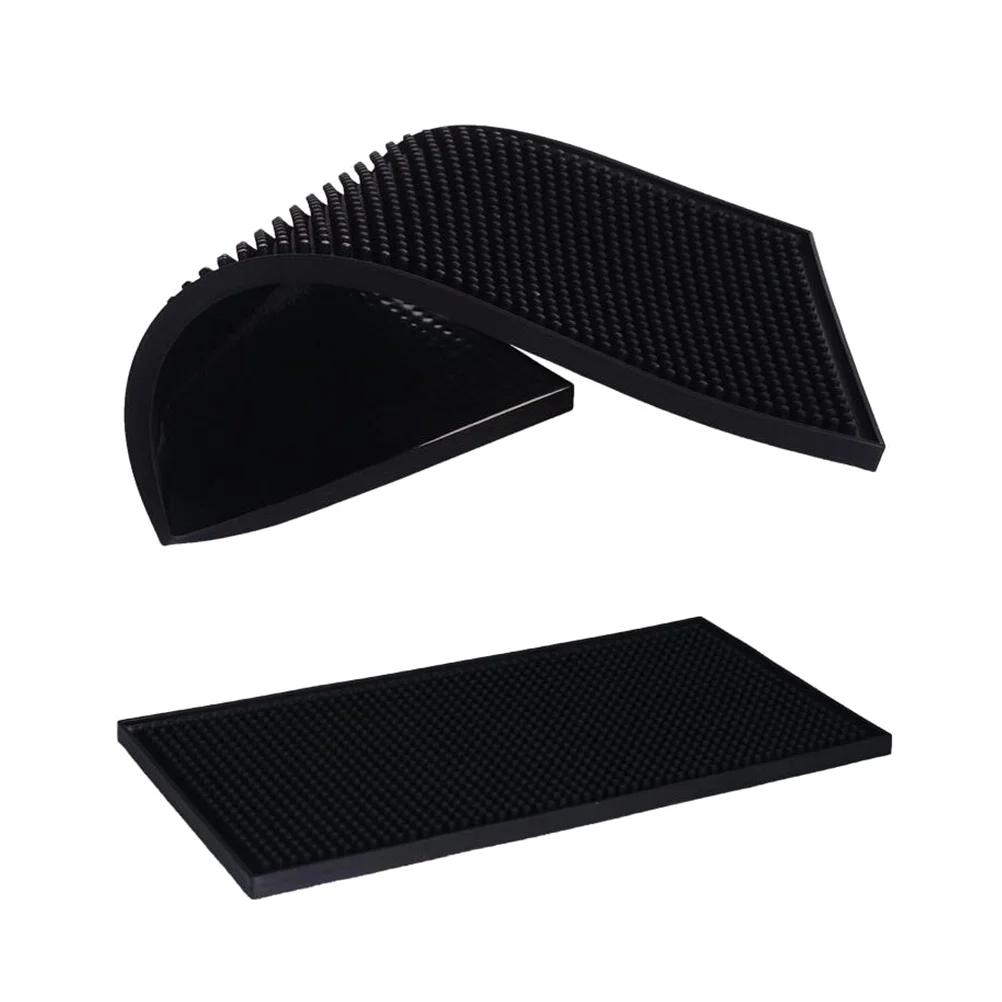 

Silicone Bar Non-Slip Mat Small Square Deep Grooves Drain Tray Kitchen Drying Pad Tableware Drain Pad Drying Mat
