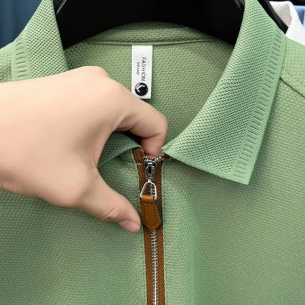 

Men's Short Sleeve Polo Shirt Solid Color Lightweight Streetwear Lapel T-Shirt Summer Sport Jogging Tops in Multiple Colors