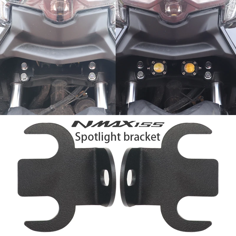 

Аксессуары для мотоциклов, держатель кронштейна для прожектора, спортивный светильник, противотуманный светильник, кронштейн для YAMAHA NMAX 155 N-MAX NMAX 155 2025 2026