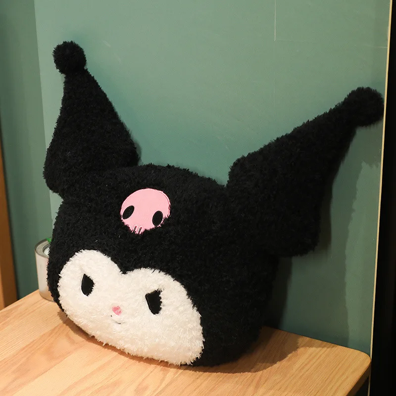 Kuromi Almofada Recheada Grande para Crianças, Cabeceira, Sofá, Cintura, Pequeno Diabo, Boneca de Pelúcia, Travesseiro, Presentes, 40 cm, 60cm