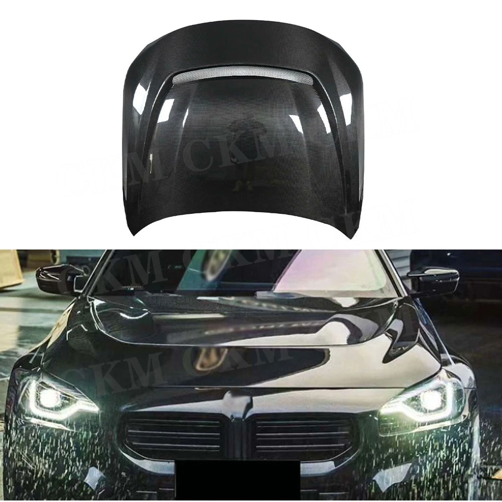 

CKMUUER Engine Hood Carbon Fiber for BMW M2 G87 2023+ Engine Cover Body Kit Trim Front Vents Engine Bonnet Hood Car Accessories