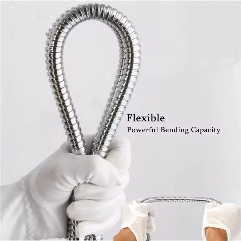 High Quality Black 1.5m/ 2m /3m G1/2 Inch Flexible Shower Hose Stainless Steel Chrome Bathroom Water Head Shower Extension Pipe