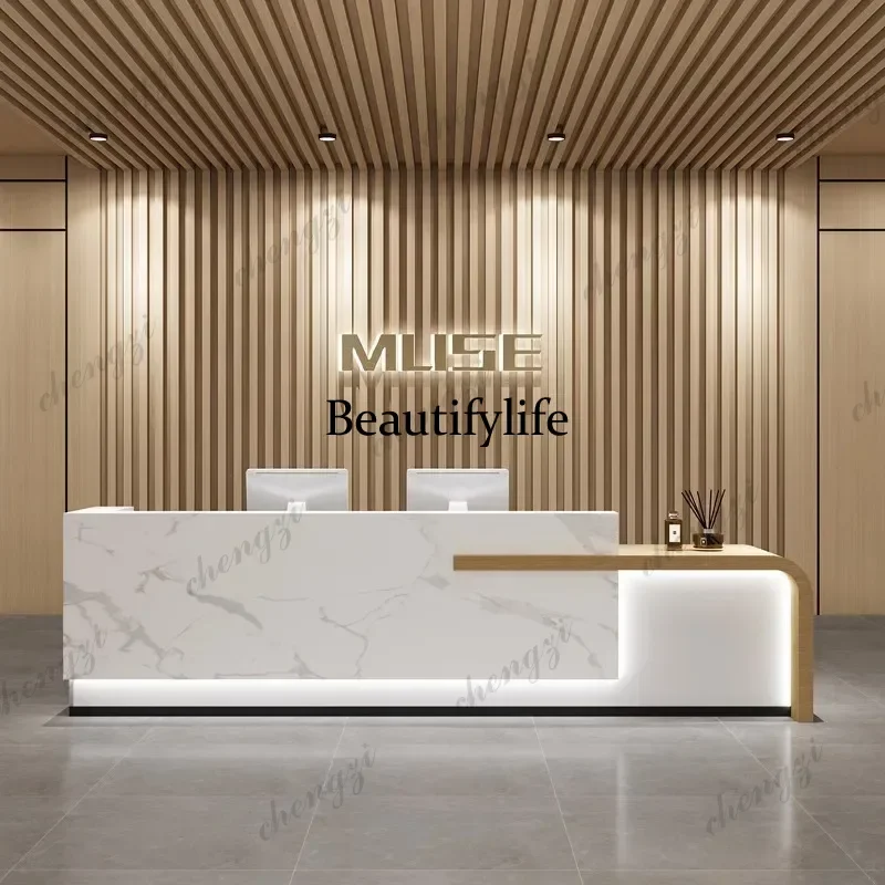 A68 cashier counter podium stands cash beautician reception pulpit for church point makeup desk modern luxury beauty salon furni