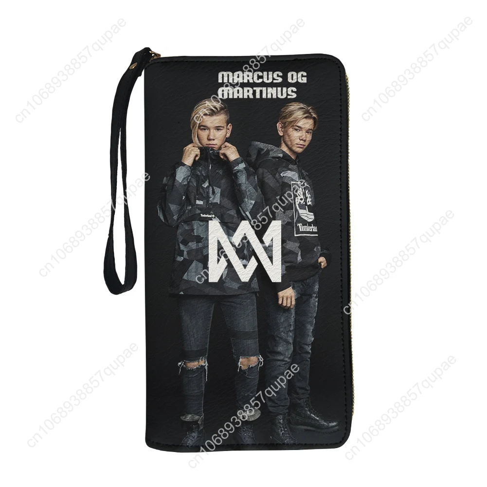 Marcus And Martinus Custom Wallet Purse Mens Womens Teenagers Zipper Long Wallets Double Print  Portable Wallet Gift Bag