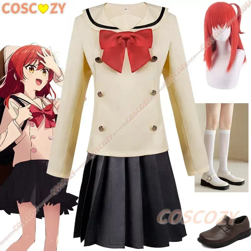 

qq681 Косплей Аниме Bocchi The Rock Костюмы для косплея Hitori Nijika Ijichi Ryo Yamada Ikuyo Kita Платье для ролевых игр JK Униформа Парик Лыжный