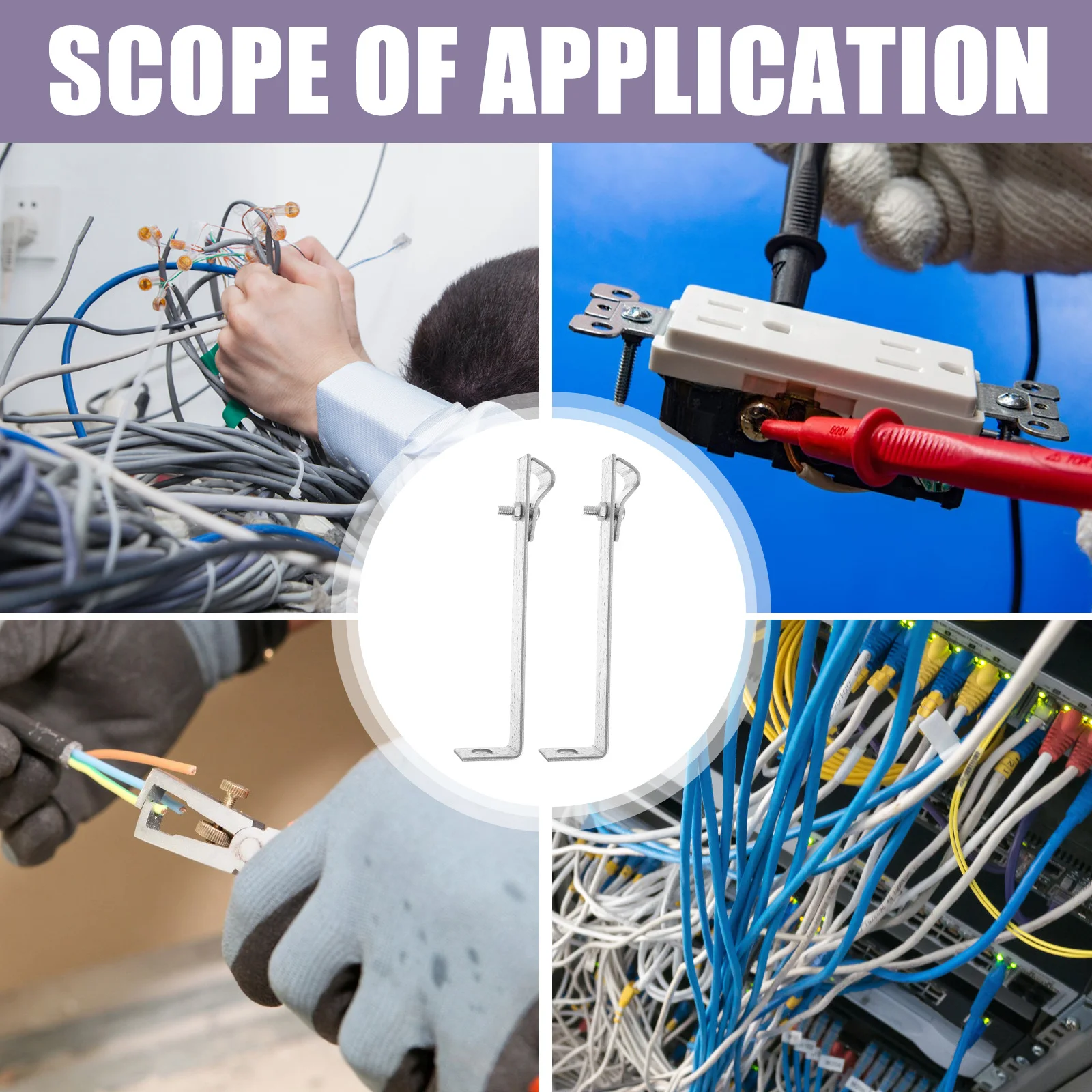 10 قطعة بين قوسين الحماية المجلفن L-شكل الزاوية اليمنى مشابك كابلات التأريض مقاطع لوحة طاقة شمسية إدارة الأسلاك