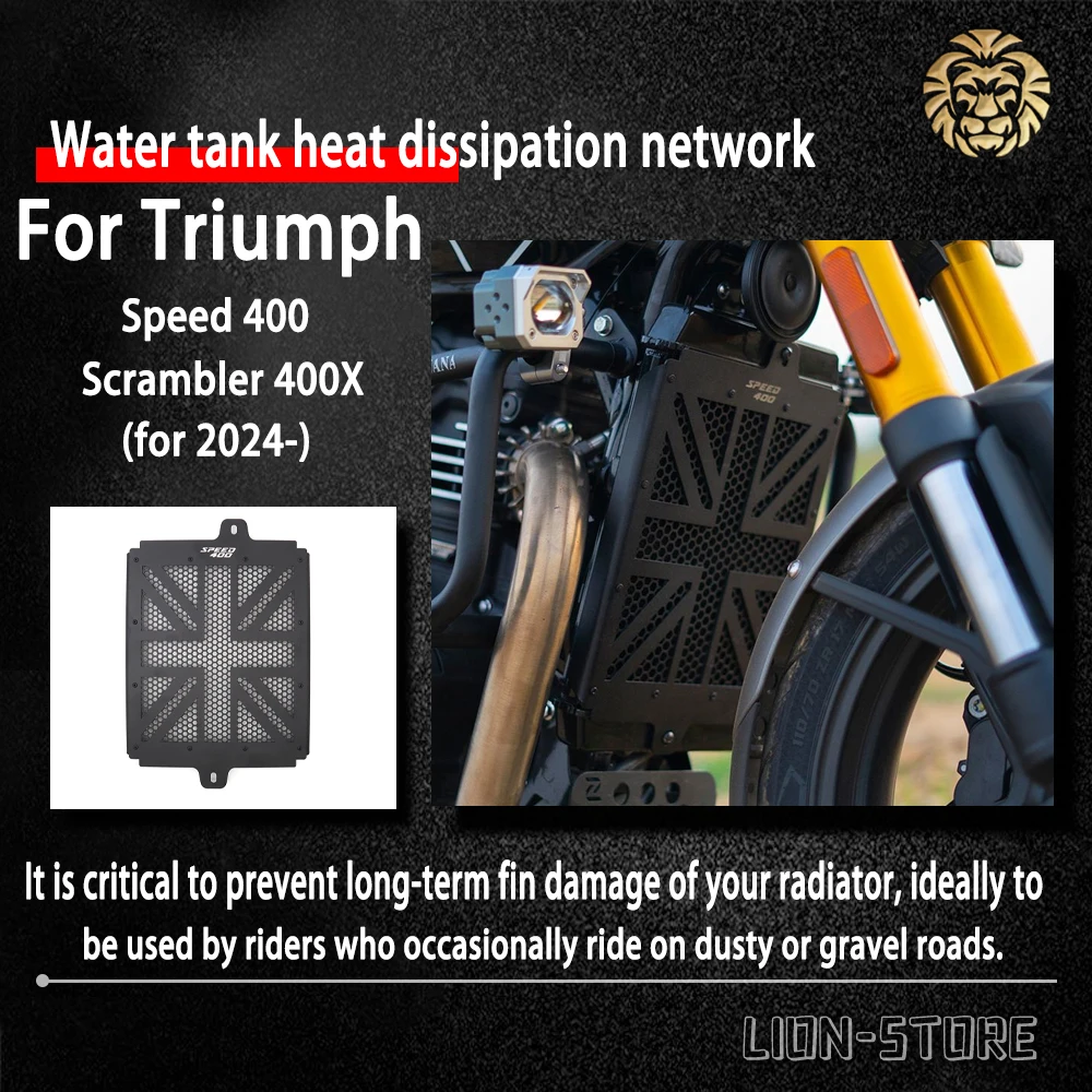 For Triumph Speed 400 Scrambler 400X 2024 Motorcycle accessories Water tank heat dissipation network