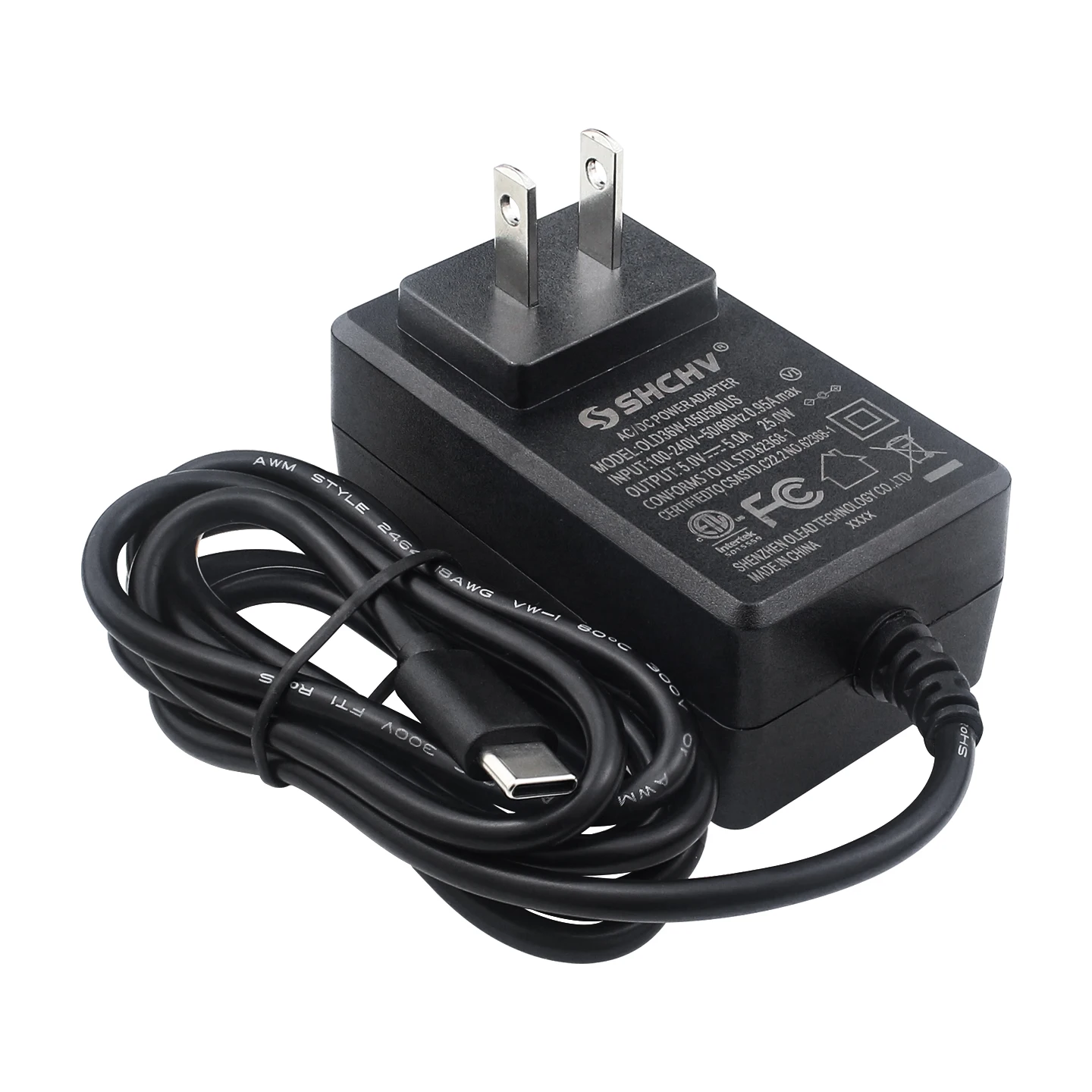 อะแดปเตอร์จ่ายไฟ 5V 5A พอร์ต Type-C ปลั๊กชาร์จอุปกรณ์เสริมสำหรับออเรนจ์ พาย 5 โปร/แม็กซ์/อัลตร้า/RV2