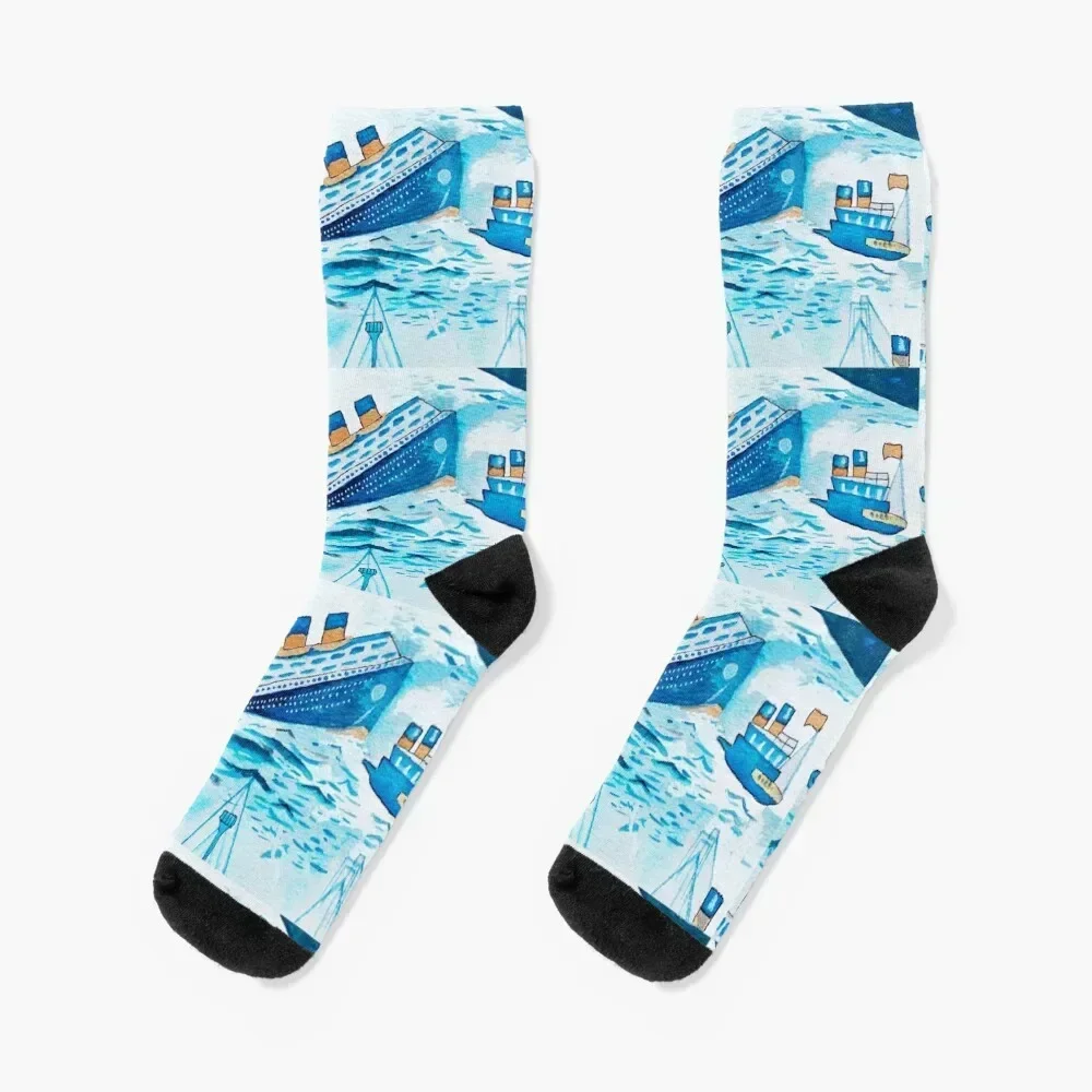 Ferry boats scrub cap Socks Stockings man hip hop Socks For Men Women's