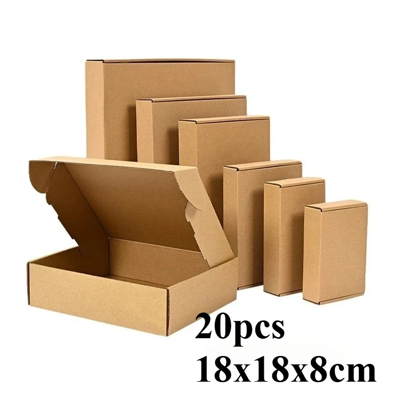 20/10PCS Golfkartonnen Doos Mailers, Bruin Kartonnen Verzenddoos Golfkarton Mailer Verzenddoos Kraftpapier Verpakking