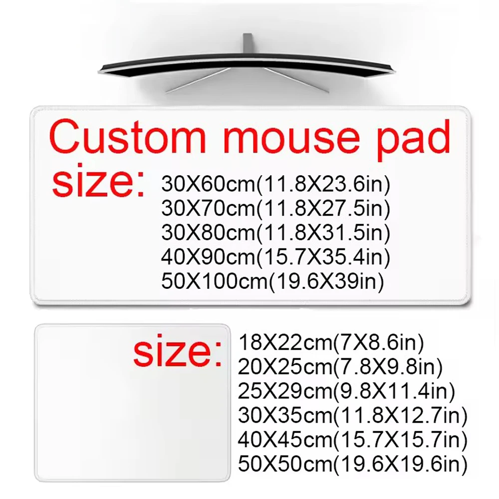 Individuell Bedruckte Mausunterlage DIY Große Spielmatte Gaming Angepasste Matte XXL-Größe Gamer Büro-Mauspad OEM-Logo Mengenrabatte Schreibtischunterlage