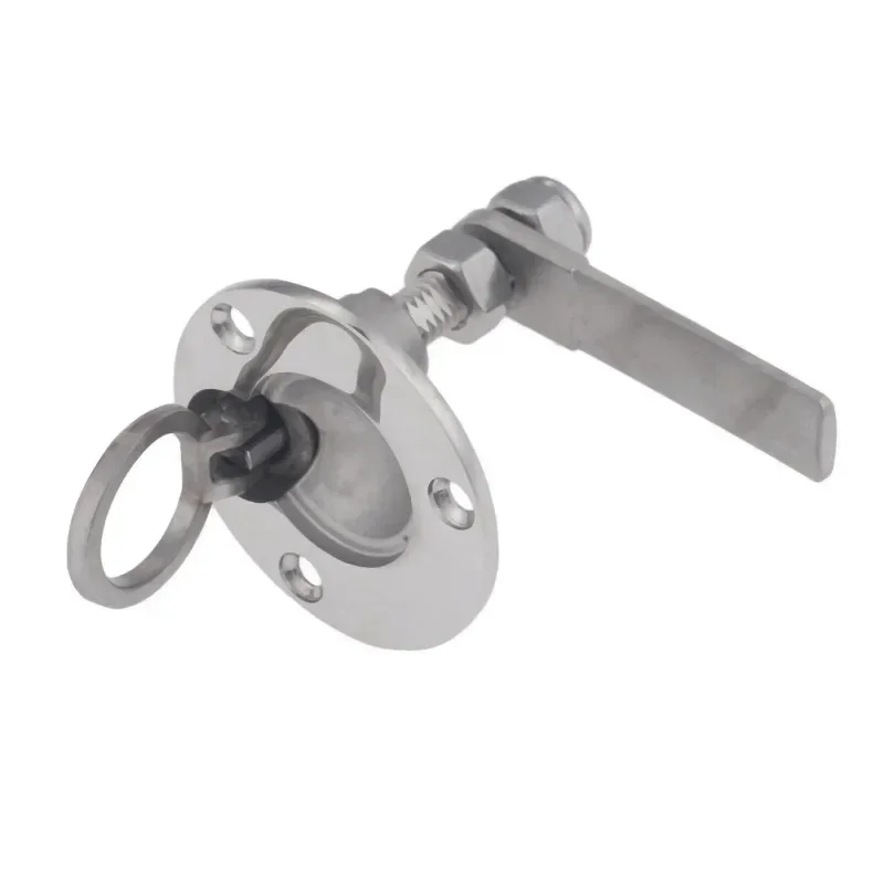 

Stainless steel floor lock handle, round pull ring yacht marine hardware belt handle