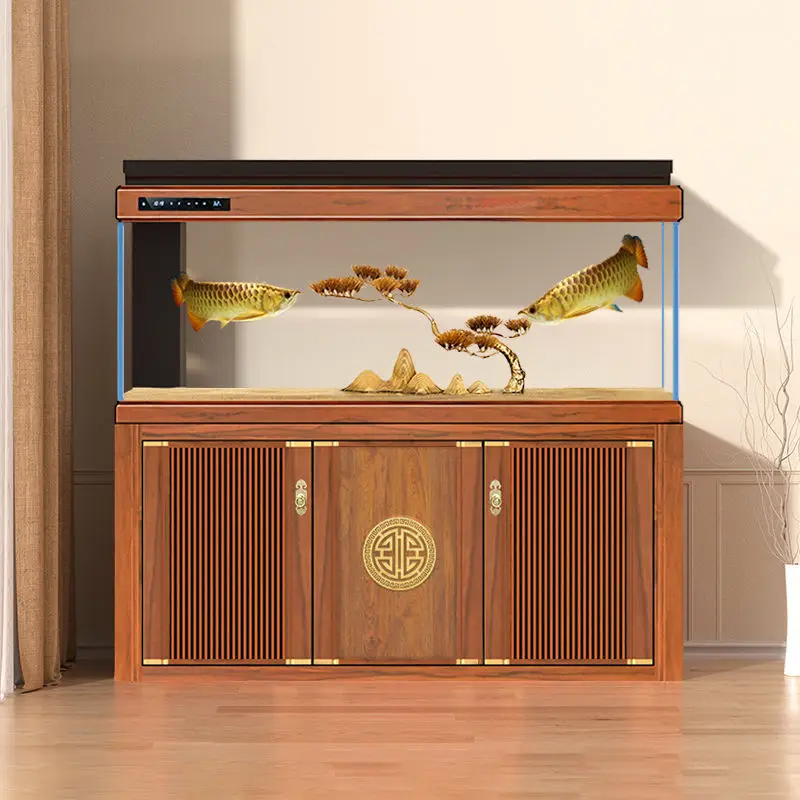 

Opel new Chinese fish tank living room medium and large ultra-white glass aquarium