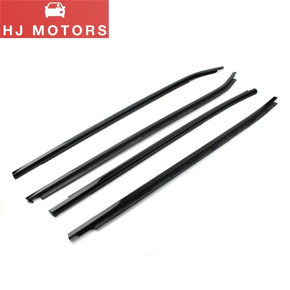 

Weatherstrip For BMW X3 2011-2017 Window Strip car door seal weatherstrip 1 Set (4 PC) Molding Trim Outer Outside Belts Black