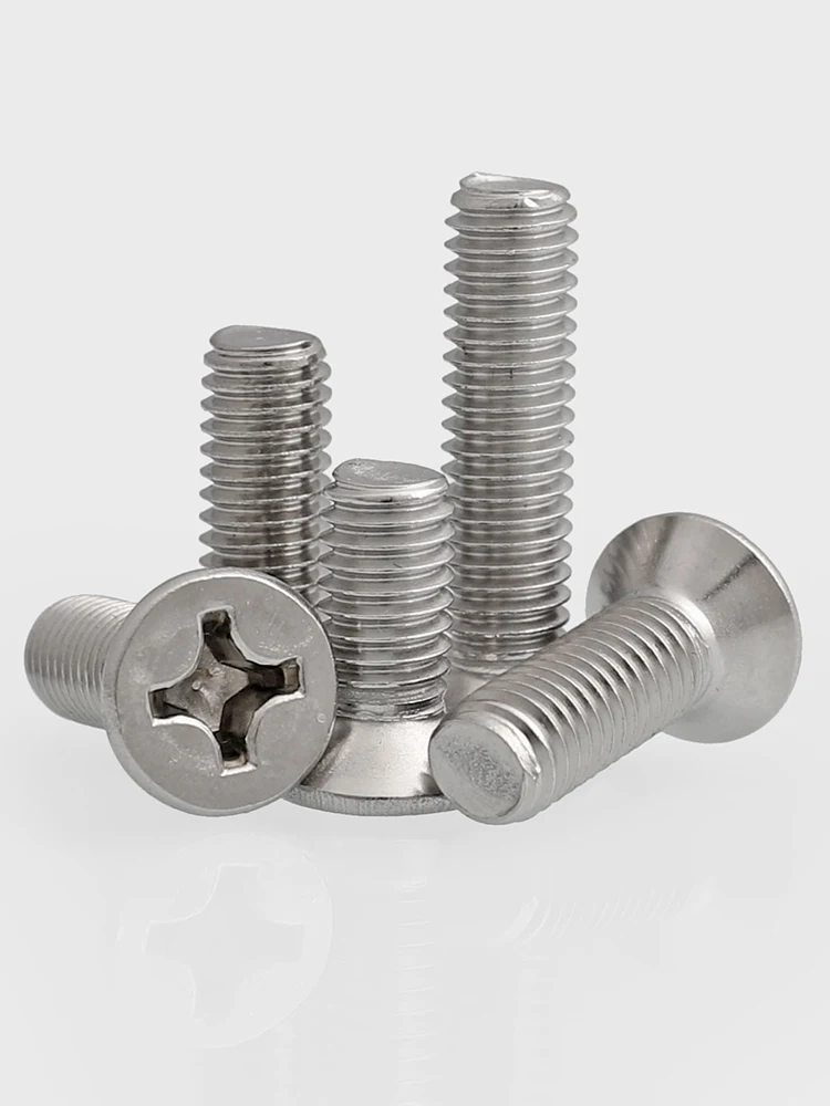 M1 M1.2 M1.4 M1.6 M2 M2.5 M3 304 Stainless Steel Cross Countersunk Head Screws Flat Head Phillips Screw