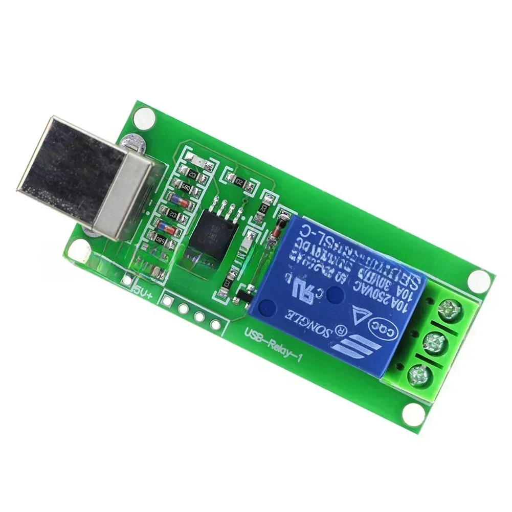 

5V USB Relay Module 1 Channel with HID Driverless Technology for PC Controlled Smart Home and Industrial Applications