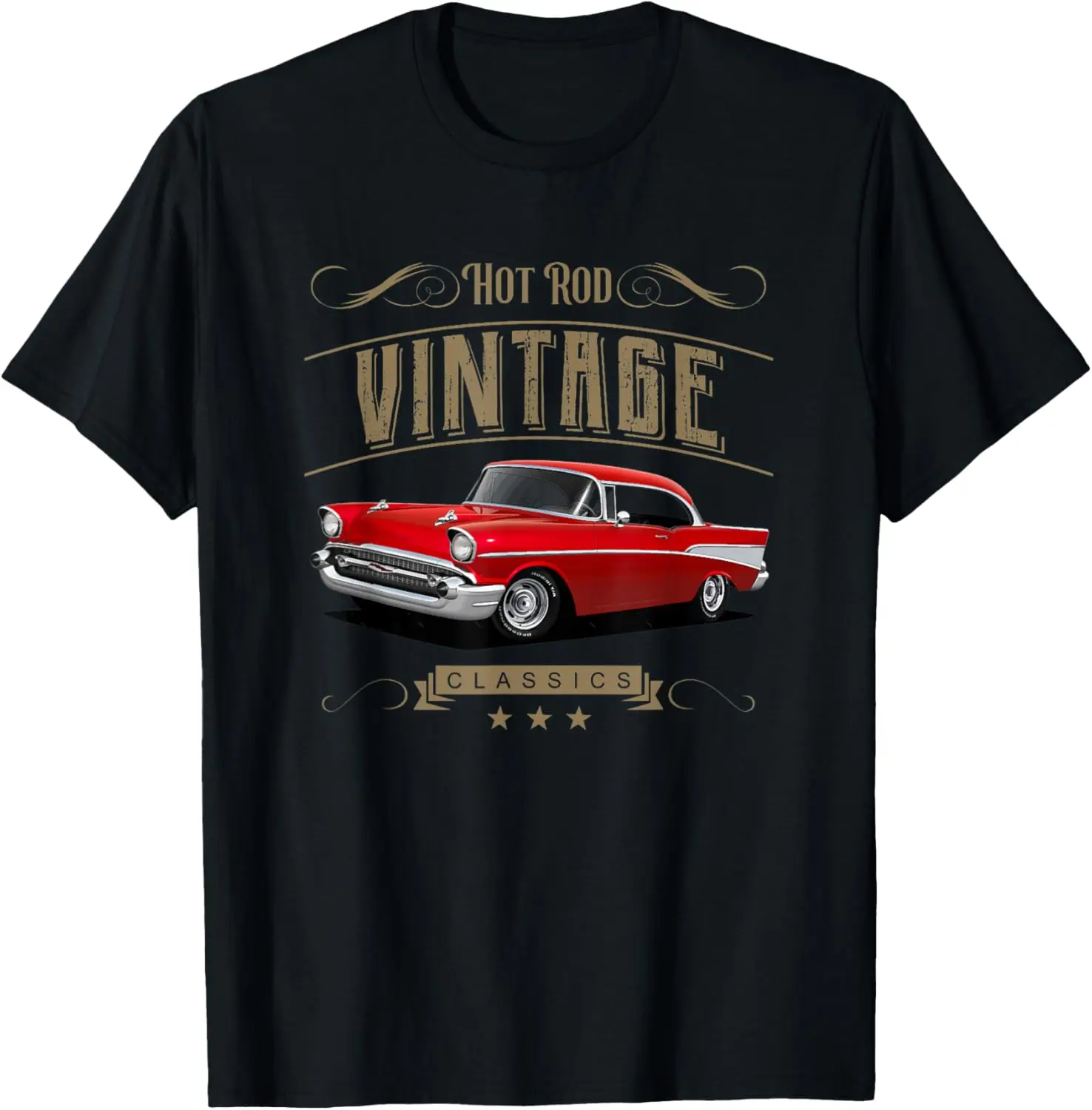 55 56 57 Chevys Truck bel air vintage cars hotrod red T-Shirt