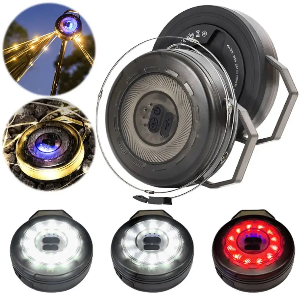 LED Light Tent Light Light String Hand Crank Power LED Outdoor Tape Measure Lamp Light Strip Storage System Hand Crank Storage