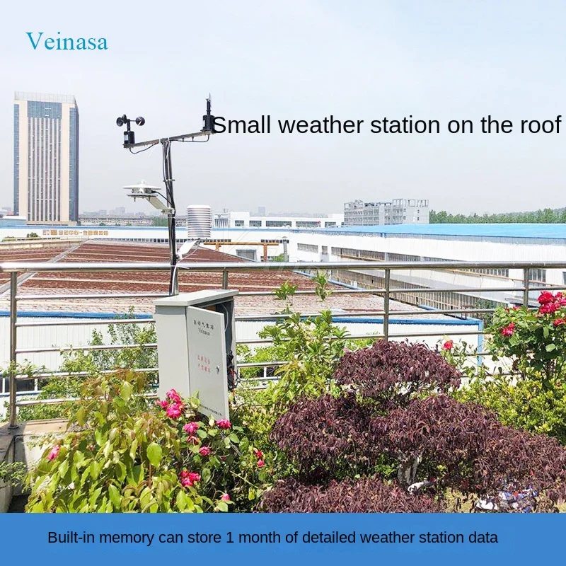 Small AWS407 Veinasa Weather Station for Roof Installation-Convenient Economical Practical with Customized Support