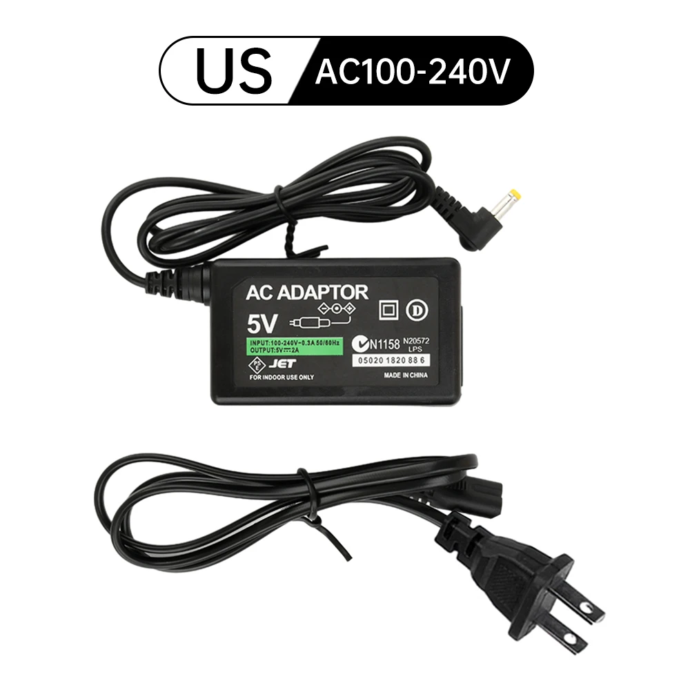 AC100-240V AC Adapter Home Wall Charger สายไฟสําหรับ Sony PSP1000/2000/3000 แหล่งจ่ายไฟและเกม