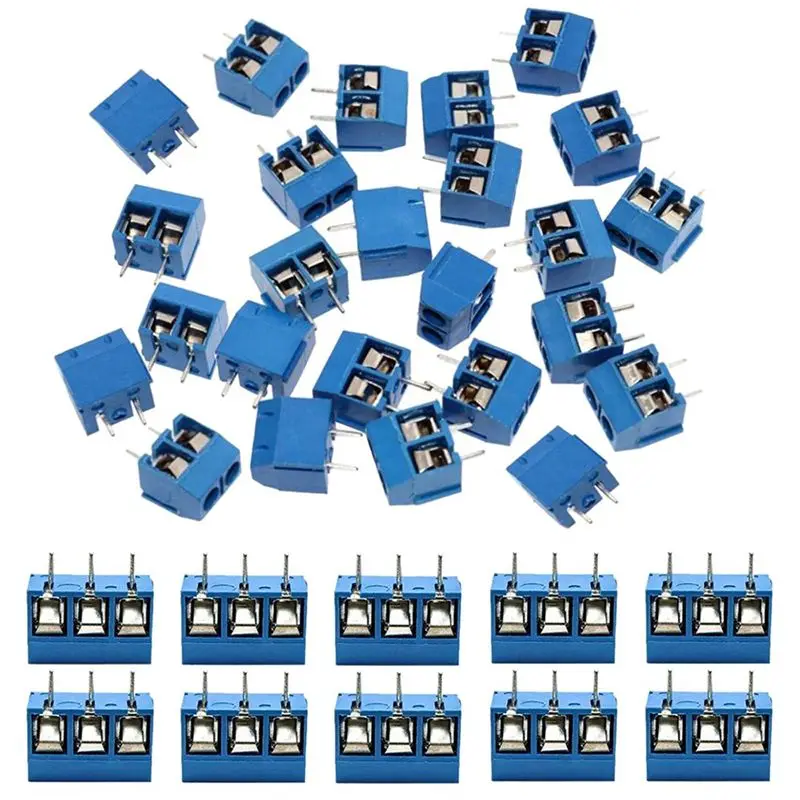 B62B-240Pcs 5Mm Pitch 2 Pin & 3 Pin PCB Mount Screw Terminal Block Connector For Arduino (200 X 2 Pin, 40 X 3 Pin)
