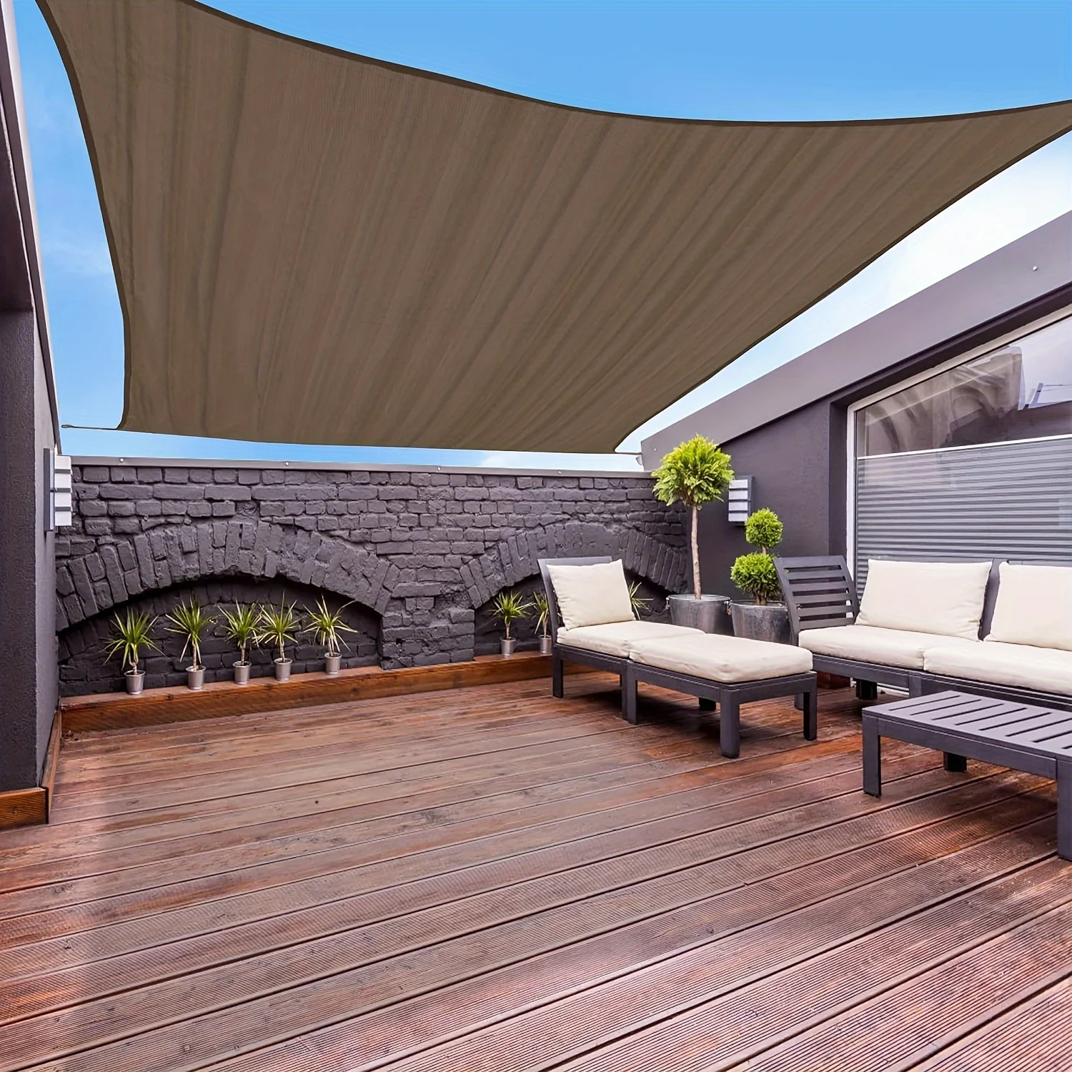 Red parasol Anti-UV para exter - Sun Sail Shade reseña y precio