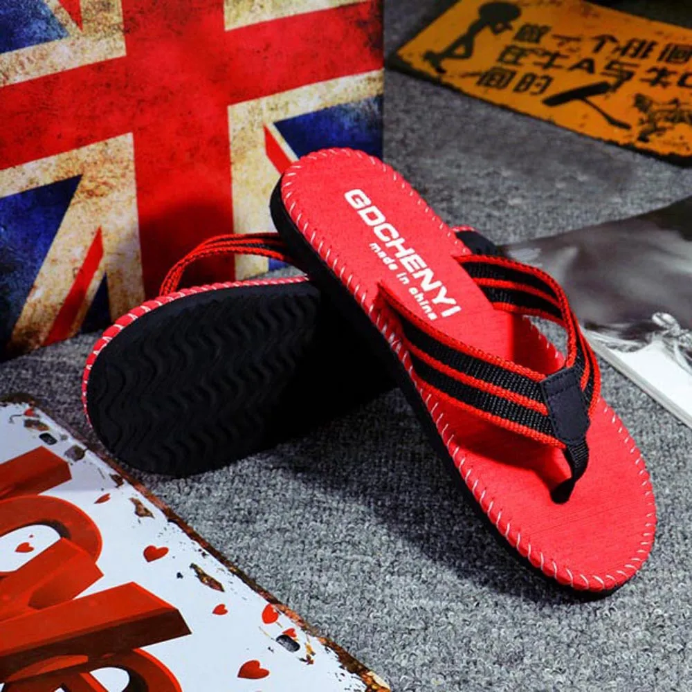 Versatile Slippers Men Flip Flops Summer Beach Chanclas Non-Slip Flat Slides For Men Slippers Indoor House Shoes Male Slipper