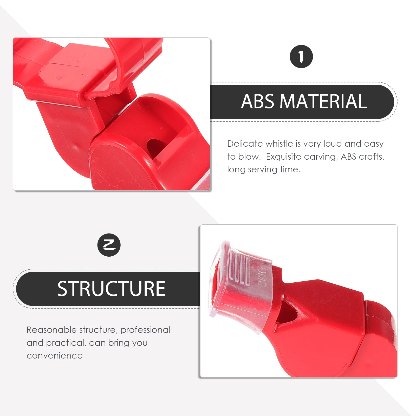 

2Pcs Loud Referee Whistle Multi-Function Sports Whistle Ring Outdoor Hiking Camping Emergency Survival Adult