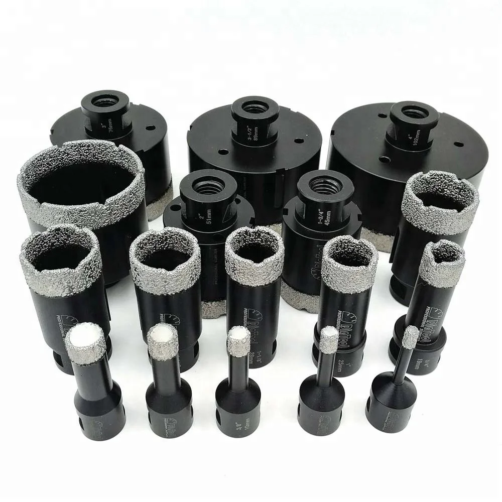 6Mm-150MM Vacuum Brazing Drill Bit Drill Bit Split Diamond Split for Marble Tiles Granite 5/8-11 Threads