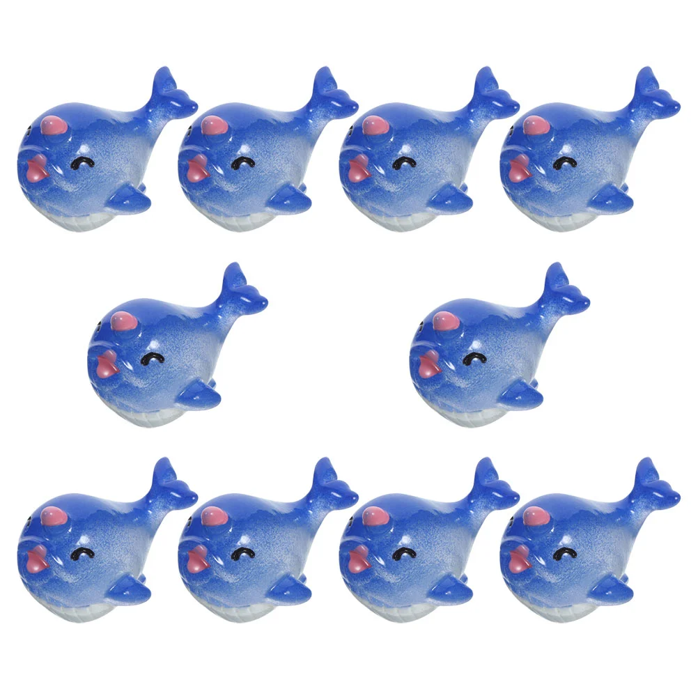 

10 Pcs Desktop Animal Model Gardens Animals 250X200X180CM Synthetic Resin Miniature Whale Figurine