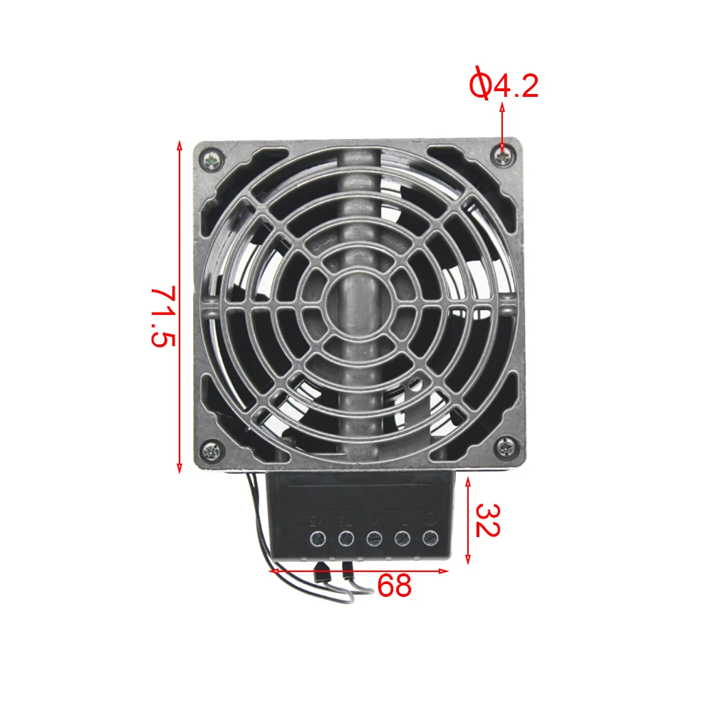 HVL031 100W-400W Aluminum Alloy Cabinet Heater With Fan For DIN For Rail Enclosure Temperature Control Device Industrial
