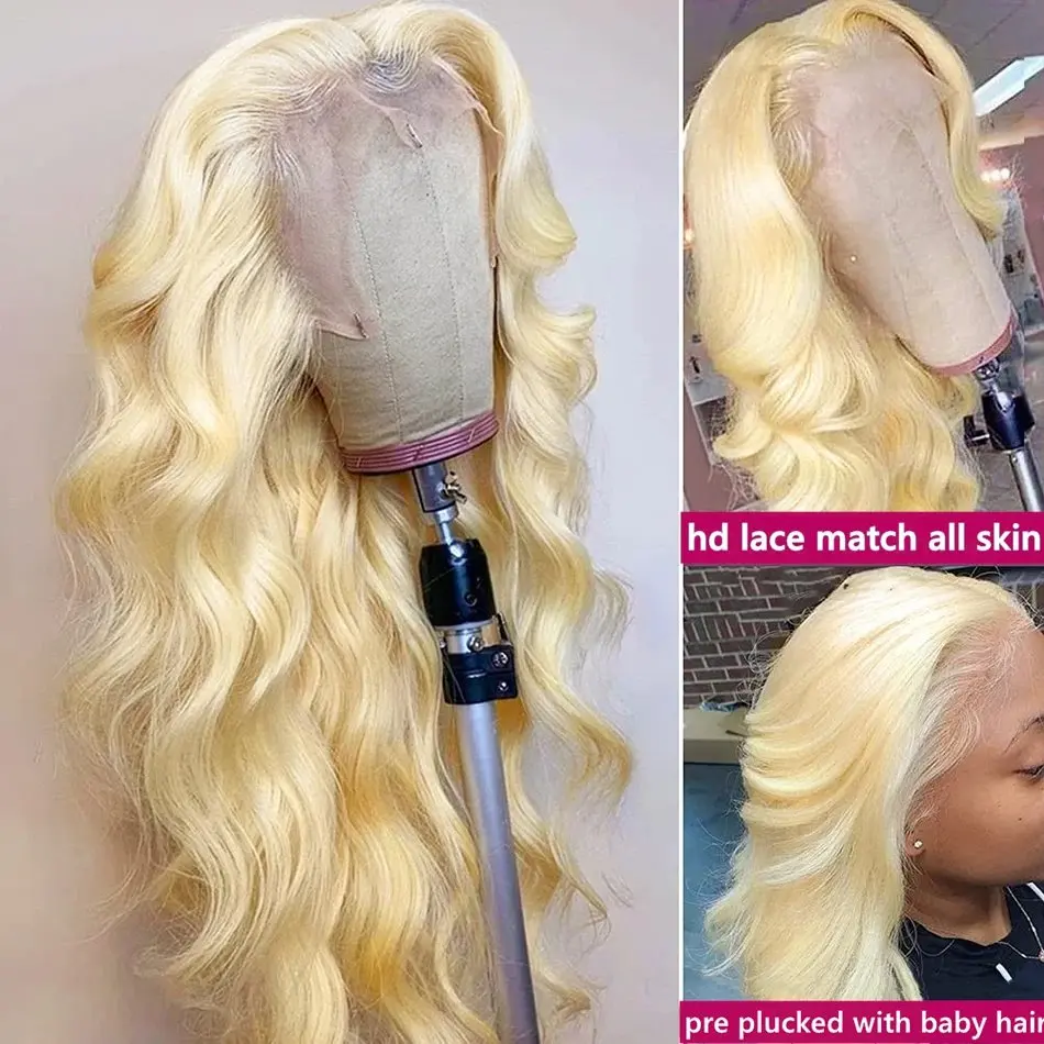 Melodie 613  HD Lace Wig 13x4 Human Hair 13X6 Frontal Blonde Colored Body Wave Glueless Body  Wave 150 Density 40 Inch Wigs